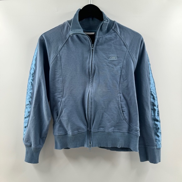 Reebok Jackets & Blazers - Reebok Vintage Blue Zip Up Jacket 100% Cotton Size Medium